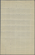 ** Frankreich: 1909 'Amiens' 10 C. Im Kompletten Bogen Zu 25 Marken, Dabei Kehrdruck Oben Rechts Und Ab - Gebruikt