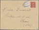 Br Frankreich: 1914 'Valenciennes' 10 C. Rot Mit Bogenrand Links Auf Brief Nach Fresnes, Entwertet Mit - Gebruikt