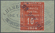 Brfst Frankreich: 1914, 10c. Red, Valenciennes Issue, On Piece Neatly Oblit. By Straight Line Dater "30 OC - Oblitérés