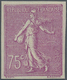 * Frankreich: 1924, 75 C. Lilac Rose Mint LH Imperforated Issue (Yvert 2020 B, 750,- €) - Gebruikt