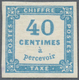 * Frankreich - Portomarken: 1871, 40 C. Light Blue, Having Bright Colors And On All Sides Full / With - 1859-1959 Lettres & Documents