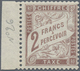 ** Frankreich - Portomarken: 1884, Postage Due Stamp 2 Fr Brown From Left Sheet Margin, Mint Never Hing - 1859-1959 Covers & Documents