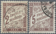 O Frankreich - Portomarken: 1893, 2 Fr. And 5 Fr. Red-brown, Used, Very Well Perforated, (Mi€490,-). - 1859-1959 Lettres & Documents