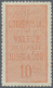 * Frankreich - Postpaketmarken: 1892, Postal Parcel Stamp 10 Cent., Red, "Colis Postal Valeur Declaree - Autres & Non Classés