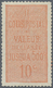 * Frankreich - Postpaketmarken: 1892, Postal Parcel Stamp 10 Cent., Red, "Colis Postal Valeur Declaree - Andere & Zonder Classificatie