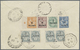 Br Französische Post In Ägypten - Alexandria: 1921/1923, Eight Overprint Stamps Reverse On Registered L - Autres & Non Classés