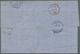 Br Französische Post In Der Levante: 1869, Napoleon Mit Lorbeer 2x 20 C Blau, Gezähnt Auf Faltbrief Mit - Andere & Zonder Classificatie