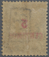 * Französische Post In Marokko: 1903, 5 C. Postage Stamp Blue With Red Overprint '5 / CENTIMOS' As Wel - Andere & Zonder Classificatie