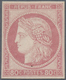 * Französische Kolonien - Allgemeine Ausgabe: 1872, 80 C. Carmine, Good To Wide Margins All Around, Un - Autres & Non Classés