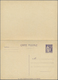 GA Frankreich - Ganzsachen: 1938. Paid Reply Postal Card 55c+55c Violet Peace. Unused. - Autres & Non Classés