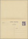 GA Frankreich - Ganzsachen: 1938. Paid Reply Postal Card 55c+55c Violet Peace. Unused. - Other & Unclassified