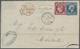 Br Frankreich - Stempel: "ALEXANDRIE", 20 C. Blue And 80 C. Rose Napoléon On Cover Tied GC "3704" And " - 1877-1920: Semi-moderne Periode