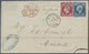 Br Frankreich - Stempel: "ALEXANDRIE", 20 C. Blue And 80 C. Rose Napoléon On Cover Tied GC "3704" And " - 1877-1920: Période Semi Moderne