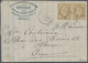 Br Frankreich - Ballonpost: 1870: BALLON MONTÉ "Ville De Florence" With EXTREMELY RARE MIXED FRANKING B - 1960-.... Covers & Documents