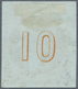 O Griechenland: 1861, Hermes 10 Lepta Orange On Bluish, Having Full Margins, With Illegible Number Can - Brieven En Documenten