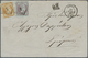 Br Griechenland: 1861, Paris Printing 10 L. Orange And 40 L. Violet On Blueish On Folded Envelope Clear - Lettres & Documents