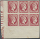 **/* Griechenland: 1862-67, 80 L. Carmine Corner Margin Block Of Six With Numeral Imprint On Reverse, Min - Covers & Documents