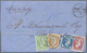 Br Griechenland: 1870, 5 L., 10 L., 20 L. And 80 L. Together As Partly Staircase-shaped Four-color Fran - Covers & Documents