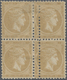 /**/* Griechenland: 1875/80 (ca.) Hermes 40 Lepta Unlisted Colour Yellow-olive In Block Of Four With Perfo - Brieven En Documenten