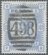 O Großbritannien: 1883, QV 10s Ultramarine With Oval Numeral "498" Cancellation, Well Perforated And F - Autres & Non Classés