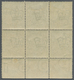 **/* Großbritannien: 1911, ½d. Yellow-green, Bottom Marginal Block Of Six, Each Stamp Showing Variety "un - Autres & Non Classés