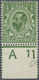 * Großbritannien: 1911, ½d. Yellow-green, Bottom Marginal Copy With Control "A 11" (corner Fault At Up - Autres & Non Classés