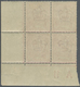 **/ Großbritannien: 1911, 1d. Carmine, Marginal Block Of Four From The Lower Right Corner Of The Sheet W - Autres & Non Classés