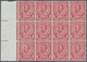 ** Großbritannien: 1912, 1d. Scarlet, Left Marginal Block Of Twelve, Bright Colour, Normally Perforated - Autres & Non Classés