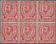 **/* Großbritannien: 1912, 1d. Scarlet, Wm Simple Cypher, Block Of Six, Stamps Of Lower Row Showing Varie - Autres & Non Classés