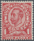 * Großbritannien: 1912, 1d. Scarlet, Wm Simple Cypher, Showing Variety "No Cross On Crown" And Inverte - Autres & Non Classés