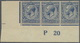 **/* Großbritannien: 1920, 2½d. ROYAL BLUE, Marginal Strip Of Three From The Lower Left Corner Of The She - Sonstige & Ohne Zuordnung