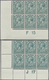 **/* Großbritannien: 1915/1917, 4d. Grey-green, Two Marginal Blocks Of Six From The Lower Left Corner Of - Autres & Non Classés