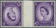 ** Großbritannien: 1958, 3d. Deep Lilac, Wm Multiple Crowns, Tête-bêche Pair With Gutter, Unmounted Min - Autres & Non Classés