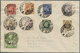 Brfst Britische Militärpost II. WK: 1943, M.E.F. Overprints, 1d. To 2s.6d., Nine Values On Envelope (some - Andere & Zonder Classificatie