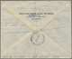 Br Britische Militärpost II. WK: 1943, "M.E.F." KGVI 5 P. - 2Sh6P On Registred Airmail Bank-envleope (s - Autres & Non Classés