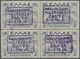 ** Ionische Inseln - Lokalausgaben: Zakynthos: 1941, 2 Dr Green-blue Block Of Four With Violet Overprin - Iles Ioniques