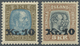 ** Island: 1929/1930, Zwei Aufdruckwerte Mit 10 Kr. Auf 2 Kr. Olivbraun/hellblau Bzw. Auf 5 Kr. Hellbra - Autres & Non Classés