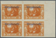 **/* Island - Dienstmarken: 1930, 5 Kr. Allthing With Overprint IMPERFORATED In Upper Right Corner Block - Dienstmarken