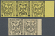 * Italien - Altitalienische Staaten: Modena: 1852: 15 C Black On Yellow (strip Of Three) And 25 C. Bla - Modène