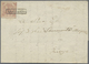 Br Italien - Altitalienische Staaten: Neapel: 1859: 2 Gr Rosa, Stright Line Framed ANNULLATO, On Letter - Naples