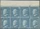 ** Italien - Altitalienische Staaten: Sizilien: 1859: 2 Gr. Light Blue, Palermo Paper, Block Of Eight F - Sicile