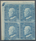 */ Italien - Altitalienische Staaten: Sizilien: 1859: 2 Gr Blue, Palermo Paper, Block Of Four From Uppe - Sicile