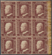 Italien - Altitalienische Staaten: Sizilien: 1859: 50 Gr Brown, Block Of Nine From The Upper Right C - Sicily