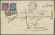 Br Italien - Altitalienische Staaten: Toscana: 1853, 1cr. Carmine Red And 2cr. Dull Blue On Folded Enve - Toscane