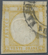 O Italien: 1861, 20gr. Yellow, Fresh Colour, Touched To Full Margins, Shifted Embossing Towards Lower - Marcophilie
