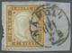 Brfst Italien: 1861, 10c. Bistre, Bright Colour, Normal Perforation, On Piece Oblit. "NAPOLI", Signed E.Di - Marcophilie