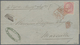 Br Italien: 1863, De La Rue 40c Red (usual Perforation) Tied By French "2240" Gros Chiffres IN RED ! Of - Marcophilie