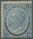 * Italien: 1865, 20c. On 15c. Blue, Type I, Fresh Colour, Well Perforated, Mint O.g., Some Toning Spot - Marcophilie