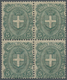 ** Italien: 1896, 5c. Green, BLOCK OF FOUR, Unmounted Mint, Signed Raybaudi. Sass. 67, Ca. 470,- €. - Marcophilie