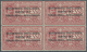 **/ Italien: 1917, Airmail Stamp "TORINO-ROMA", 25c. Rose, Block Of Four, Unmounted Mint. Sass. PA1, 325 - Marcophilie